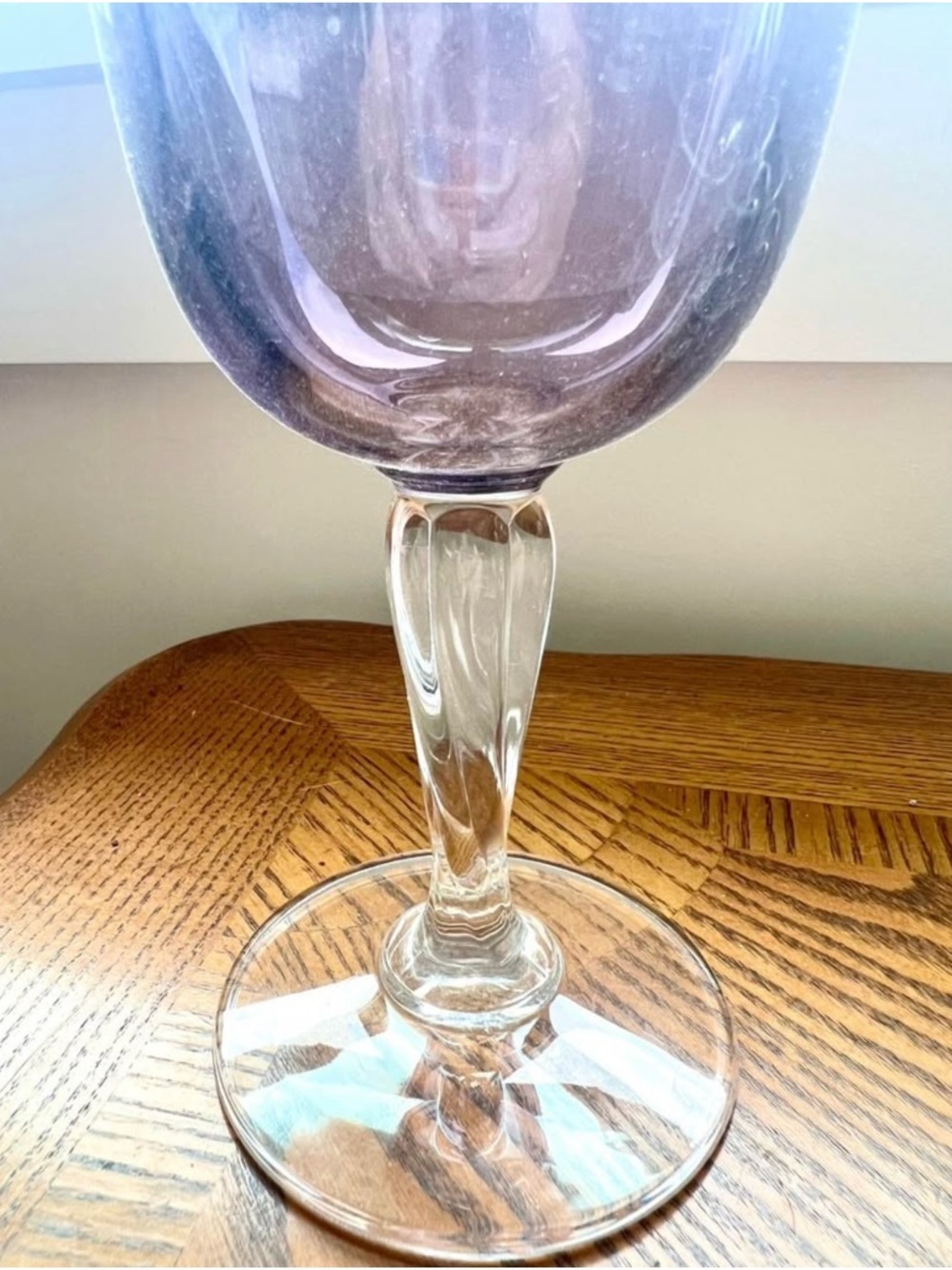 (2) Cristal D'Arques Casual Settings Amethyst Goblet